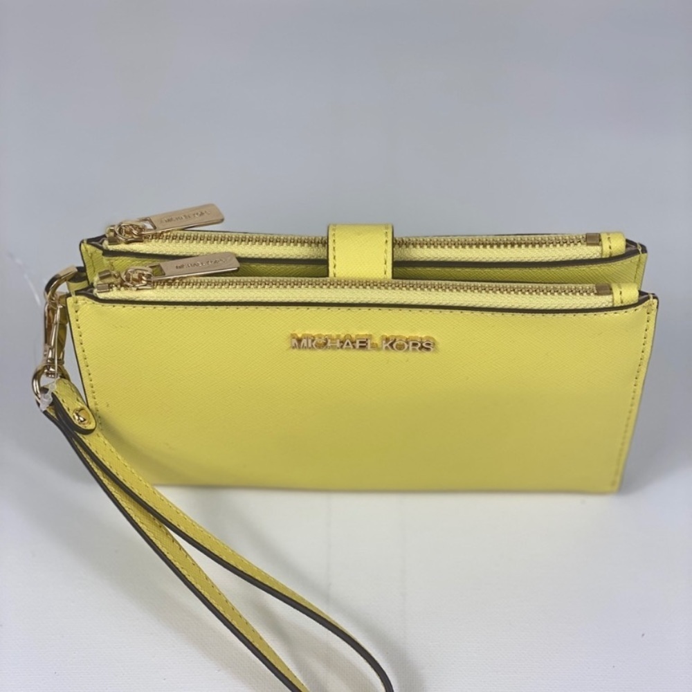Michael Kors DoubleZip Wallet Wristlet Sunshine - Picture 3 of 6